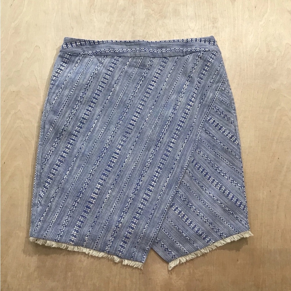 Blue and White Striped Skirt